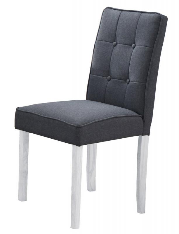 Jídelní čalouněná židle MALTES šedá/bílá