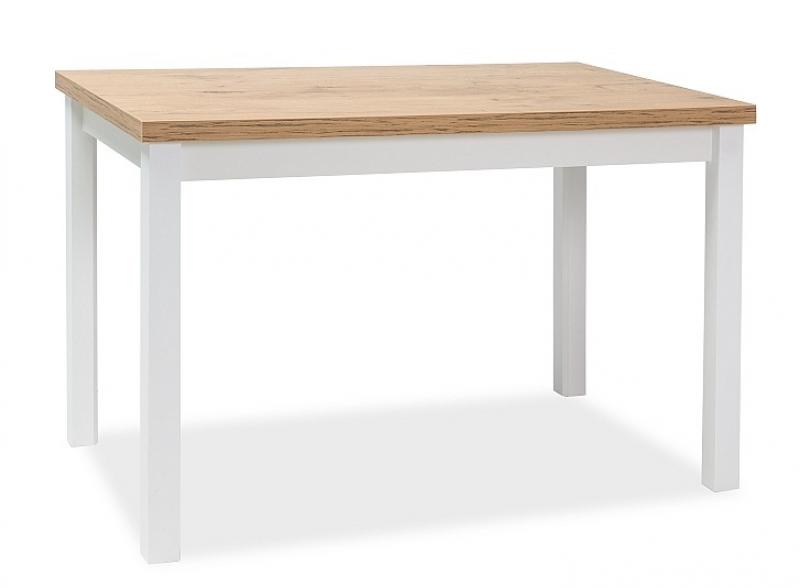 Jídelní stůl ADAM 120x68 dub lancelot/bílá mat