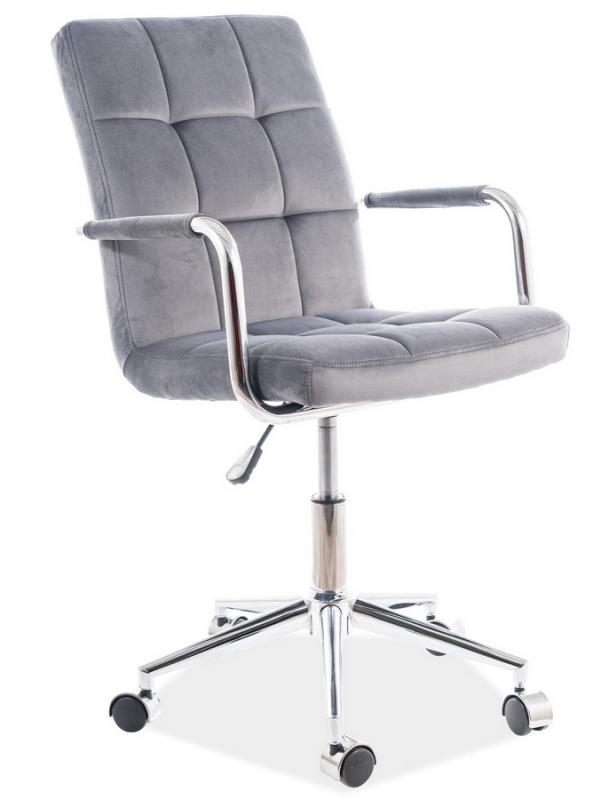 Kancelářská židle Q-022 VELVET šedá