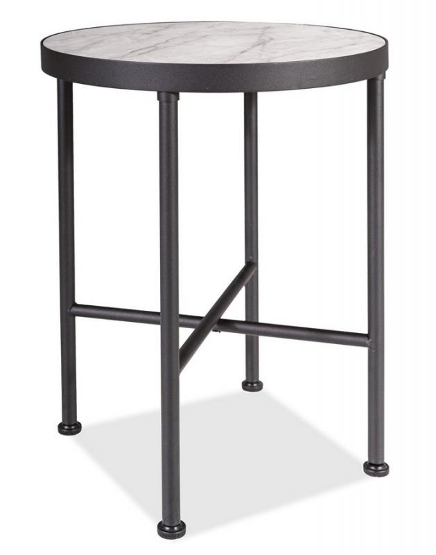 Konferenční stolek TALISMAN bílý mramor/černá