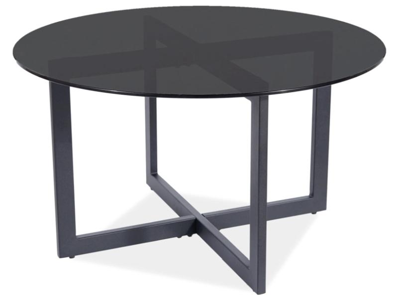 Konferenční stolek BEKY A kouřové sklo/černá