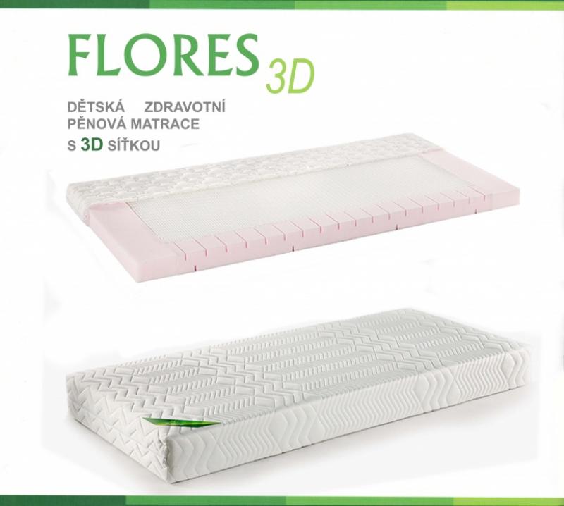 Dětská zdravotní matrace pěnová - FLORES 3D