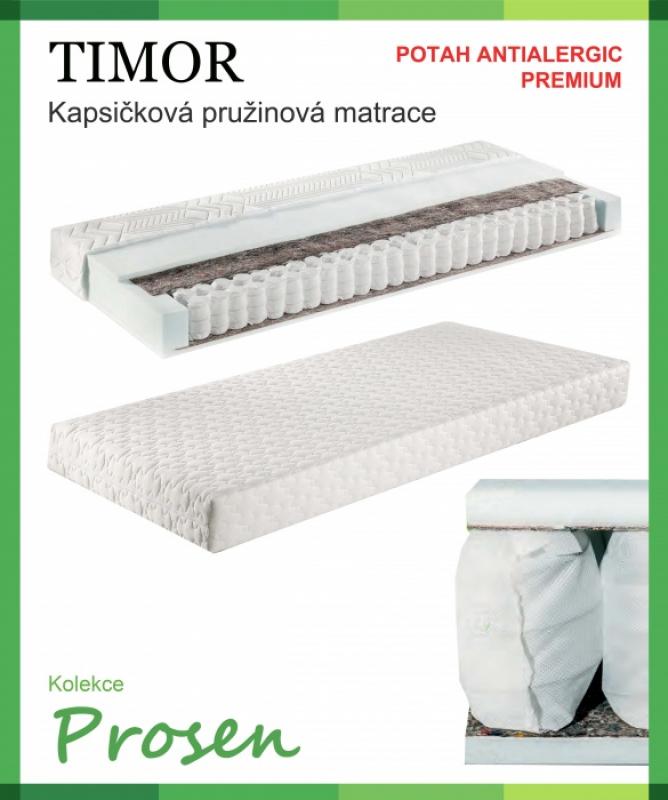 Zdravotní matrace pružinová - TIMOR potah Anti-Allergic Premium