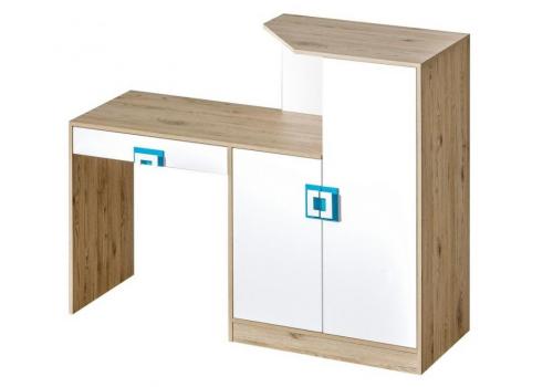 <h3 class=ctjt>Pracovní stůl s komodou NIKO 11 dub jasný/bílá/tyrkys</h3><img src=/stul-psaci-stul-kancelarsky-stul-stul-pod-pocitac-pc-stul-jidelni-stul-detsky-pokoj-kancelar-loznice-obyvak_pfoto-small-DUzKJ-2009051831.jpg> Pracovní stůl s komodou NIKO 11 dub jasný/bílá/tyrkys