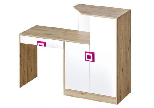 <h3 class=ctjt>Pracovní stůl s komodou NIKO 11 dub jasný/bílá/růžová</h3><img src=/stul-psaci-stul-kancelarsky-stul-stul-pod-pocitac-pc-stul-jidelni-stul-detsky-pokoj-kancelar-loznice-obyvak_pfoto-small-DUzKJ-2009051907.jpg> Pracovní stůl s komodou NIKO 11 dub jasný/bílá/růžová