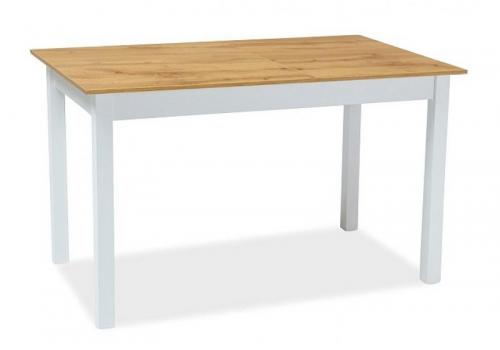 Jídelní stůl rozkládací HORACY 125x75 dub wotan/bílá mat