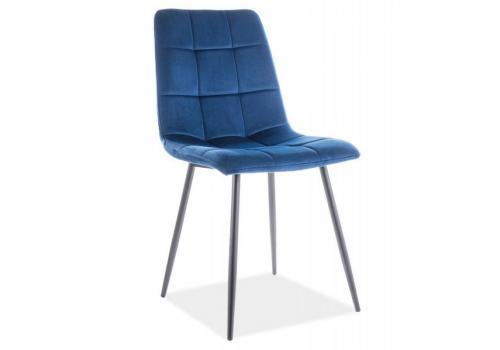 Jídelní čalouněná židle MILA velvet granátově modrá/černá
