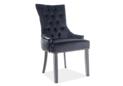 Jídelní čalouněná židle EDWARD VELVET černá/černá