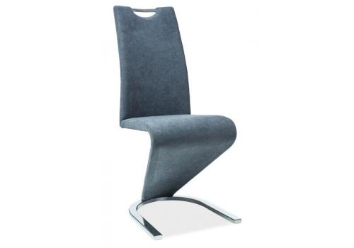 Jídelní čalouněná židle H-090 šedá grafit/chrom