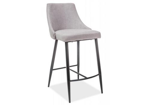 Barová čalouněná židle NOBEL H-1 šedá/černá