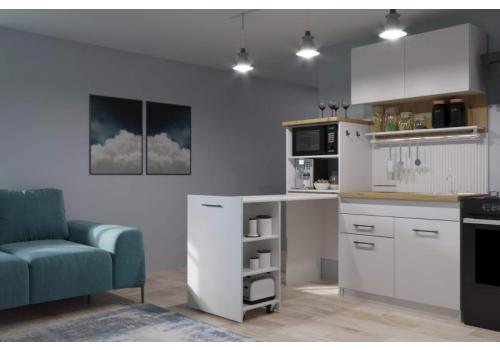 SENSE rozkládací kuchyňská linka s dřezem 160, Chinchila grey / Artisan