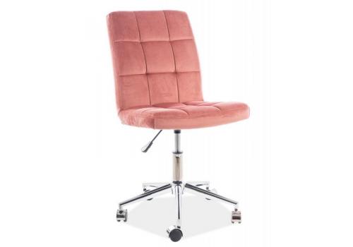 Kancelářská židle Q-020 VELVET starorůžová