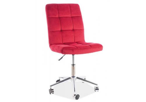 Kancelářská židle Q-020 VELVET červená bordó