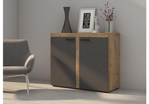 Komoda PUERTO 2D dub lefkas/grafit