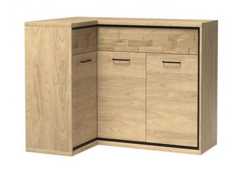 Komoda rohová PILETAS M-15 dub hickory levá