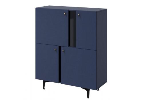 Komoda 4D KARLINO (CS-01), barva tmavě modrá