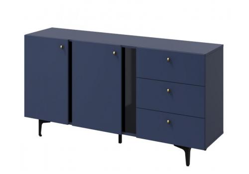 Komoda 2D3S KARLINO (CS-02), barva tmavě modrá