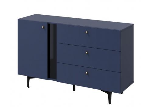 Komoda 1D3S KARLINO (CS-04), barva tmavě modrá