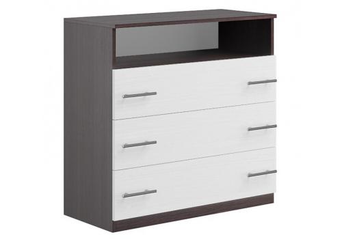 Komoda 3S SANTOS bílá/wenge