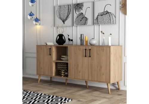 Exxen třidvéřová komoda, dub