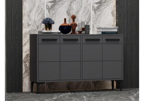 Stria čtyřdveřová komoda, antracit