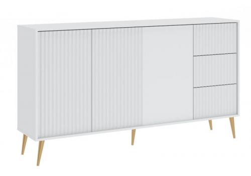 BARCELONA široká komoda 3D3S, bílá