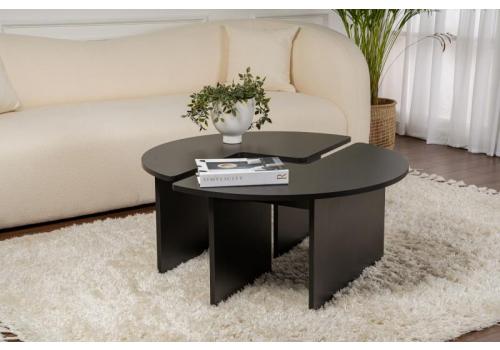 Moira dvoudílný konferenční stolek, černé dřevo