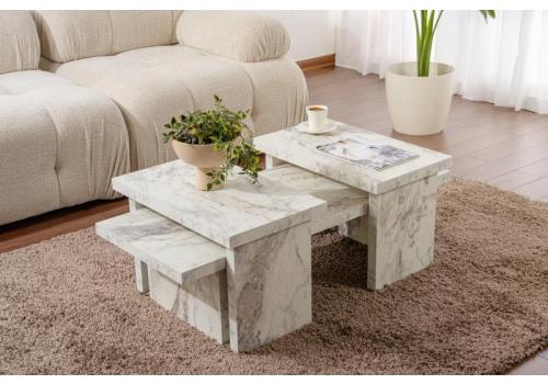 Sanctuary set konferenčních stolků, freesia mramor