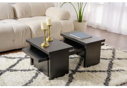 Sanctuary set konferenčních stolků, černé dřevo