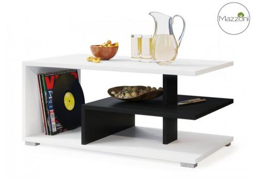 Konferenční stolek LINK 90x50 cm bílá/černá