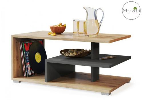 Konferenční stolek LINK 90x50 cm dub artisan/antracit