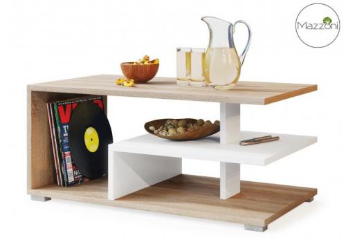 Konferenční stolek LINK 90x50 cm dub sonoma/bílá