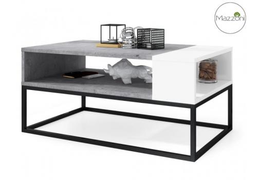 Konferenční stolek LYNX 100x60 cm beton/bílá