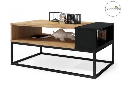 Konferenční stolek LYNX 100x60 cm dub kraft/černá