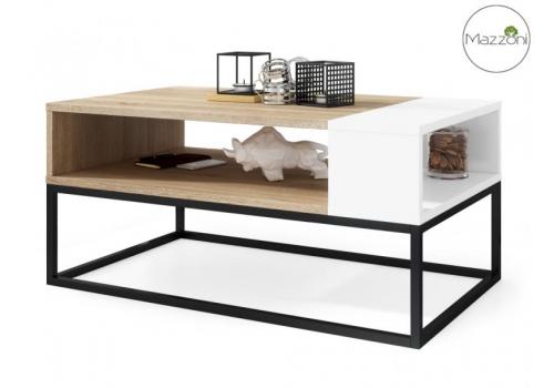 Konferenční stolek LYNX 100x60 cm dub sonoma/bílá