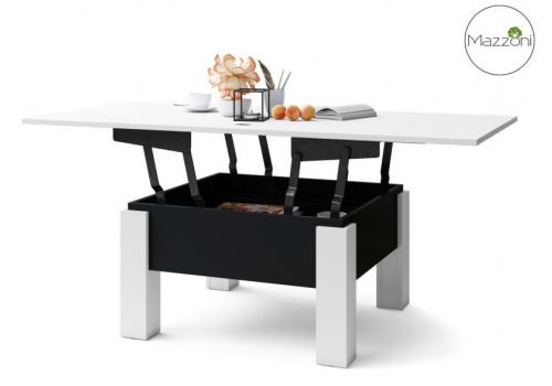 Jídelní/konferenční stůl OSLO 80x75 cm bílá/černá