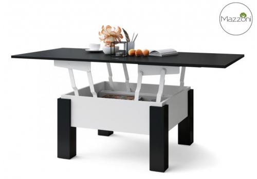 Jídelní/konferenční stůl OSLO 80x75 cm barva černá/bílá