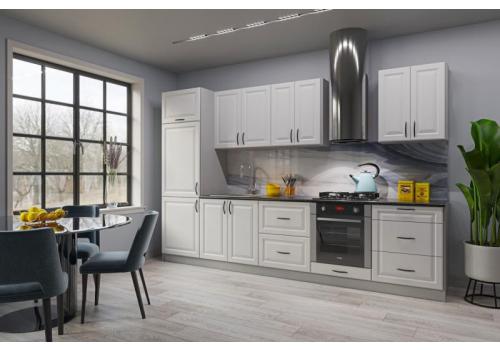 MIRA 2 stylová kuchyně 320 cm, bílá soft/šedá