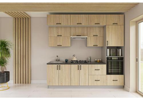 SUNRISE stylová kuchyně 260, dub Sonoma / grey unicolor