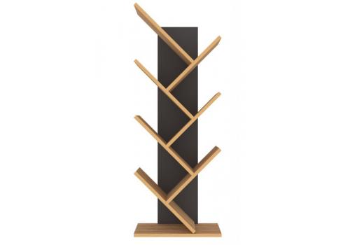 Policový regál TREE dub craft zlatý/grafit