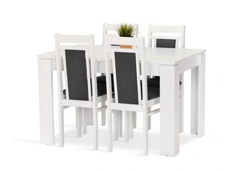 Jídelní set Akord 4 bílá/zelená