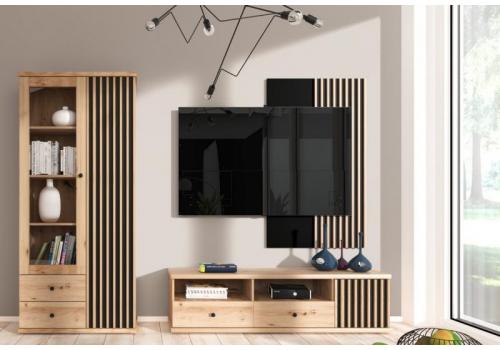 Obývací sestava BARBUS dub artisan/černá