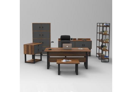 HIDALGO kancelářský set se skříní, baroko/antracit