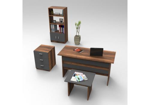 AREZO kancelářský set s regálem, baroko/antracit
