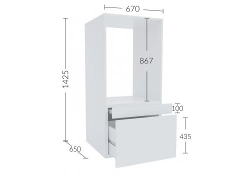 PRATO regál na pračku, bílá
