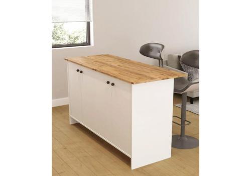 VENTURI kuchyňský ostrůvek s ÚP pod PD, bílá/borovice