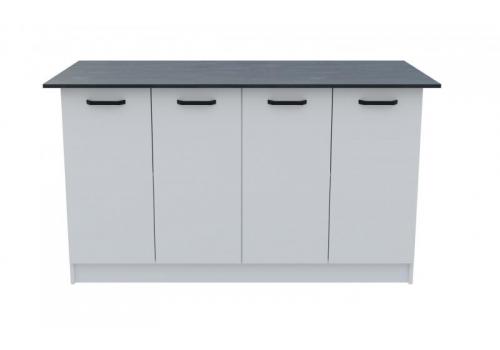 VERA 2 kuchyňský ostrůvek, bílá / Charcoal flow