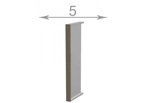 horní vysoký pilastr š.5, v.92, Kaiser WP592, bílá/bianco lesk