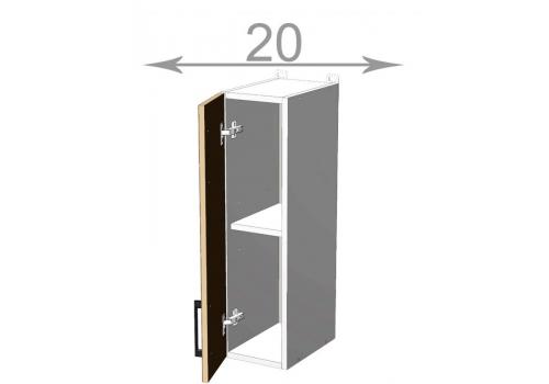 horní regál š.20, v.72, Modena W2072F, bílá/antracit