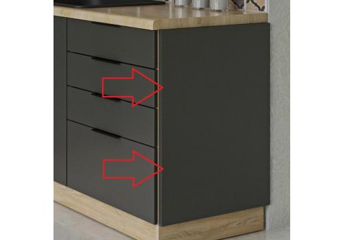 blenda - boční panel š.55, v.82, Kaiser PAN820550, bílý lesk